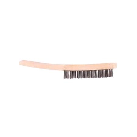 Abracs 4 Row Wooden Handle Wire Brush   Single