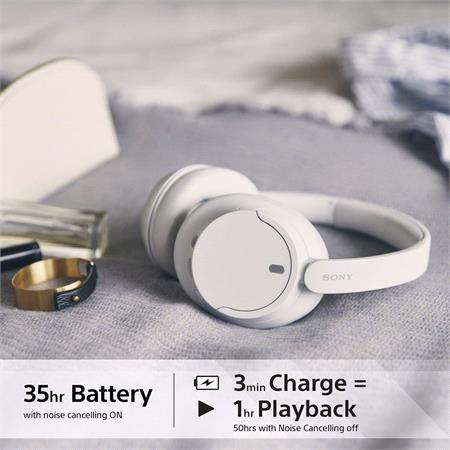 Sony NFC Noise Cancelling Wireless Headphones   White