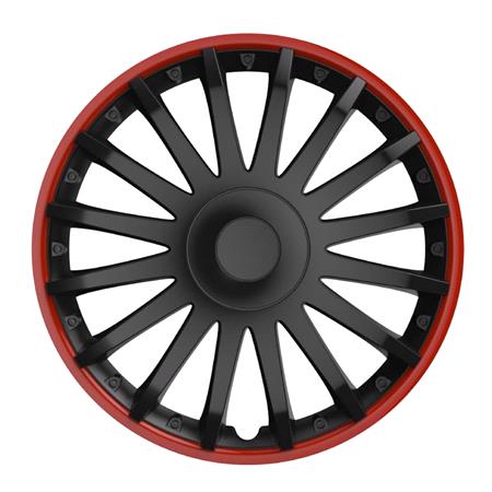 Crystal 14 Inch Wheel Trims Set   BLACK & RED