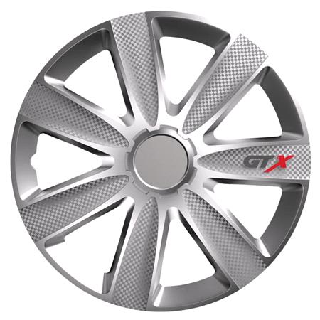 GTX 15 Inch Wheel Trims Set   CARBON SILVER