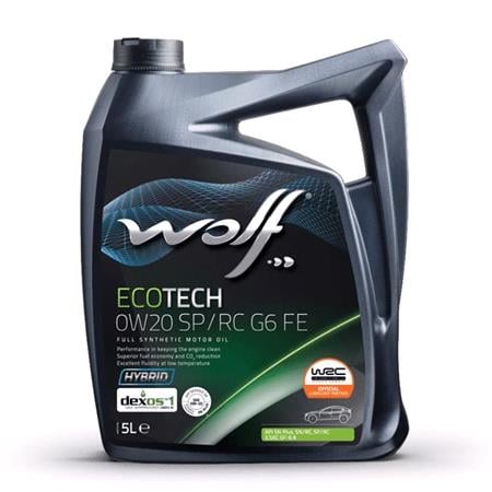 Wolf EcoTech 0W20 SP/RC G6 FE Full Synthetic Engine Oil   5 Litre