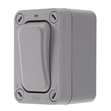 BG Nexus Storm IP66 Weatherproof Single Slim Switch, 20AX 2 Way