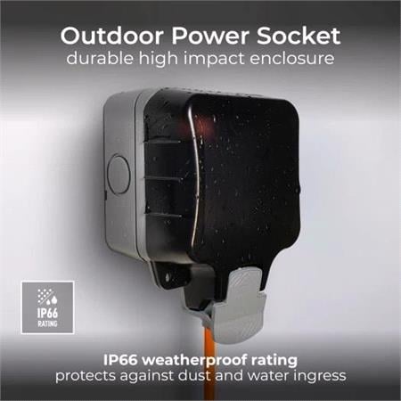 BG Nexus Storm IP66 Weatherproof Single Switched 13A Power Socket