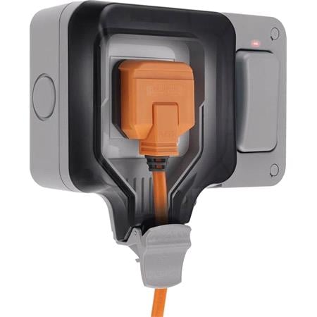 BG Nexus Storm IP66 Weatherproof Single Switched 13A Power Socket with Single External Switch