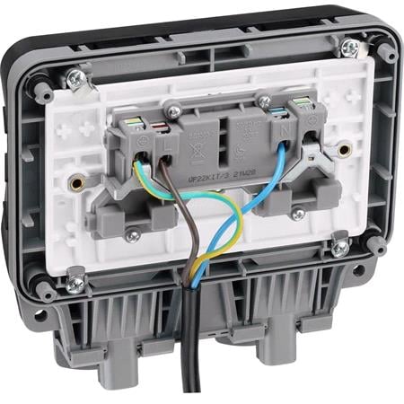 BG Nexus Storm IP66 Single Switched 13A Power Socket with 3M Flex And Rcd Plug