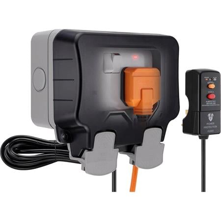 BG Nexus Storm IP66 Single Switched 13A Power Socket with 3M Flex And Rcd Plug