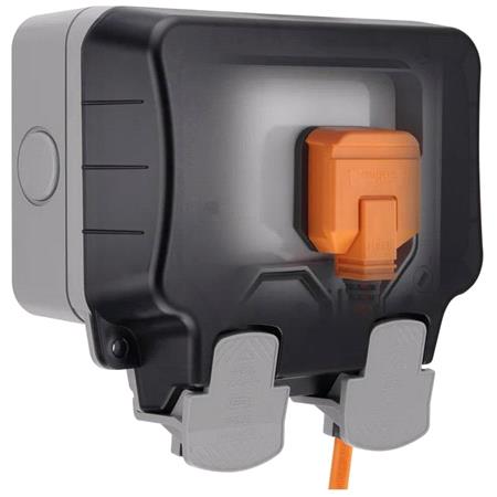 BG Nexus Storm IP66 Weatherproof Double Unswitched 13A Power Socket