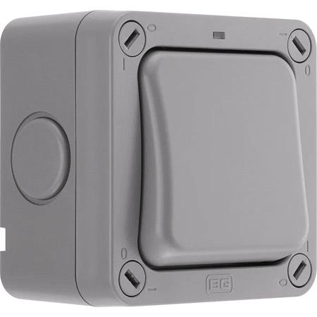 BG Nexus Storm IP66 Weatherproof 20AX 1 Gang Double Pole Switch