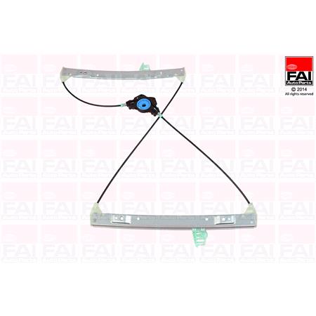 Front Right Electric Window Regulator Mechanism (without motor) for FORD FIESTA Van, 2003 2008, 2 Door Models, WITHOUT One Touch/Antipinch, holds a standard 2 pin/wire motor