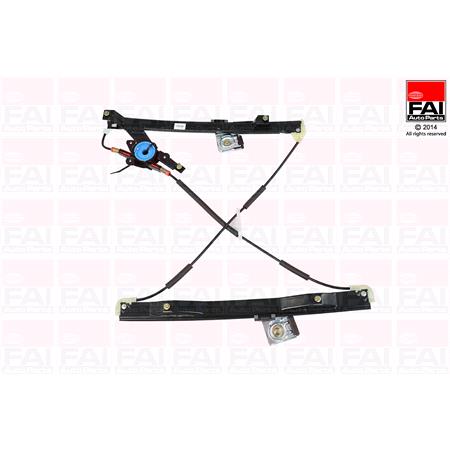Front Right Electric Window Regulator Mechanism (without motor) for FORD MONDEO Saloon (B4Y), 2000 2007, 4 Door Models, One Touch/AntiPinch Version, holds a motor with 6 or more pins