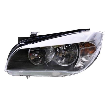 Left Headlamp (Twin Reflector, Halogen, Takes H7/H7 Bulbs, Supplied With Motor And Bulbs, Original Equipment) for BMW X1 2009 on