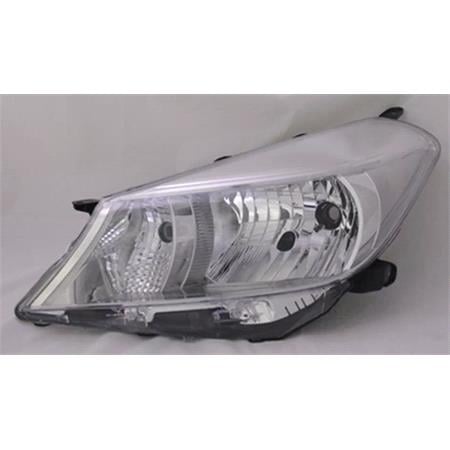 Left Headlamp (Halogen, Takes H4 Bulb, Supplied Without Bulbs, Original Equipment) for Toyota YARIS/VITZ 210 2014