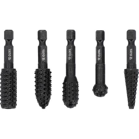 Yato Rotary Files for Wood Hex Set   5 Piece