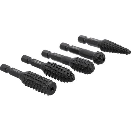 Yato Rotary Files for Wood Hex Set   5 Piece