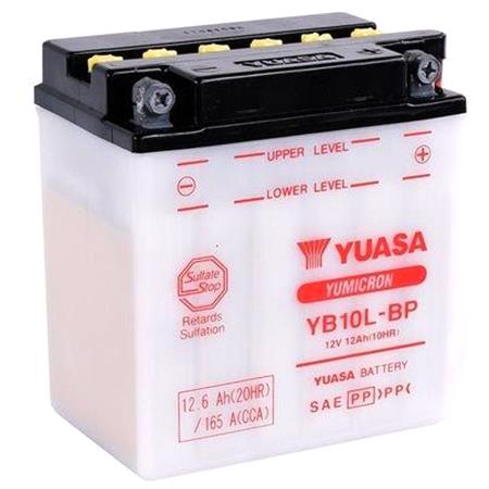 Yuasa Motorcycle Battery   YuMicron YB10L BP 12V Battery, Dry Charged, Contains 1 Battery, Acid Not Included