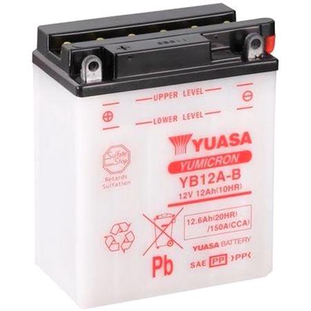 Yuasa Motorcycle Battery   YB12A B (CP) 12V Yuasa YuMicron Battery, Combi Pack, Contains 1 Battery a
