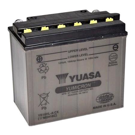 Yuasa Motorcycle Battery   YuMicron CX YB16HL A CX 12V Battery, Dry Charged, Contains 1 Battery, Acid Not Included