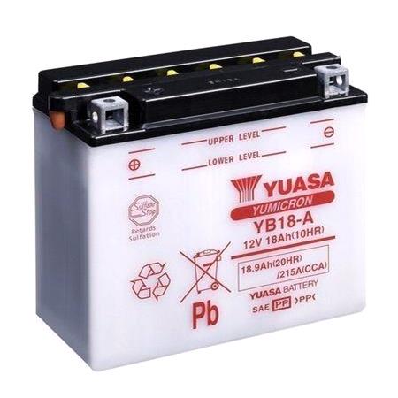 Yuasa Motorcycle Battery   YuMicron YB18 A 12V Battery, Dry Charged, Contains 1 Battery, Acid Not Included