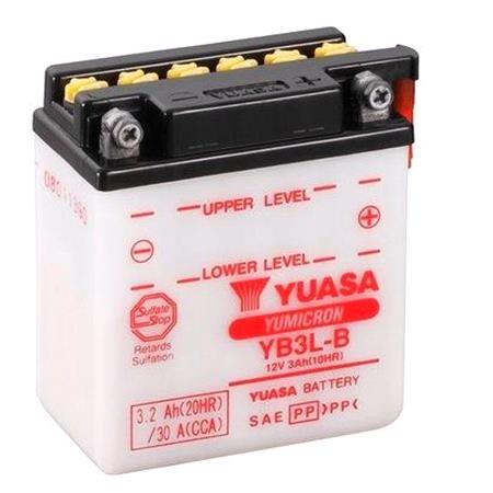 Yuasa Motorcycle Battery   YuMicron YB3L B 12V Battery, Combi Pack, Contains 1 Battery and 1 Acid Pack