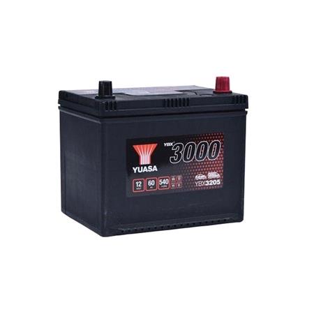 Yuasa YBX3000 Range. 205 Battery, 60Ah 540ccp, 230 x 174 x 205mm