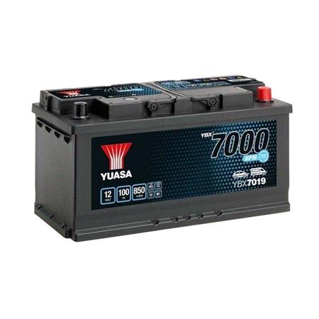 Yuasa YBX7000 Range, 019 EFB Stop Start Plus Battery, 100Ah 850ccp, 353 x 175 x 190mm, With Semi Tra