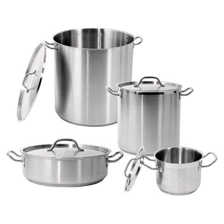 DEEP STOCKPOT W/LID SS 24x20CM 9L