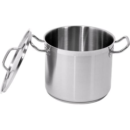 DEEP STOCKPOT W/LID SS 24x20CM 9L
