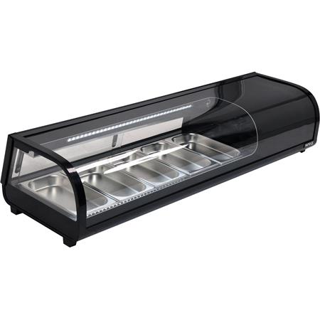 SUSHI SHOWCASE 5x1/3GN 135x42x29,5 BLACK