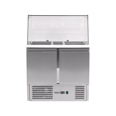 SALADETTE 240L 2 DOOR GLASS TOP