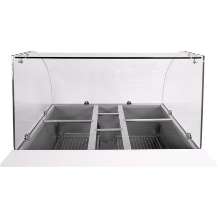 SALADETTE 240L 2 DOOR GLASS TOP