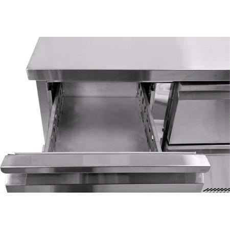 REFRIGERATED COUNTER 220L W/4 DRAWERS