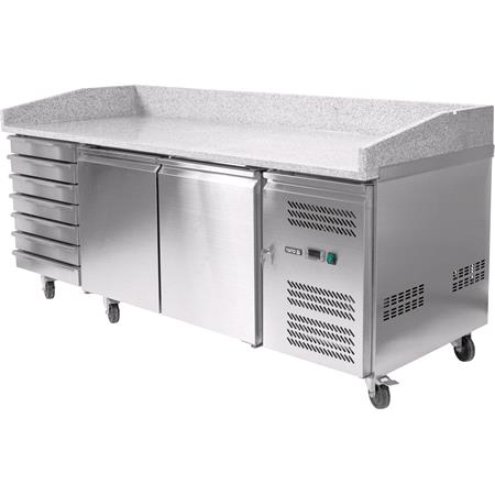 REFRIGERATED PIZZA COUNTER 580L 7 DRAWER
