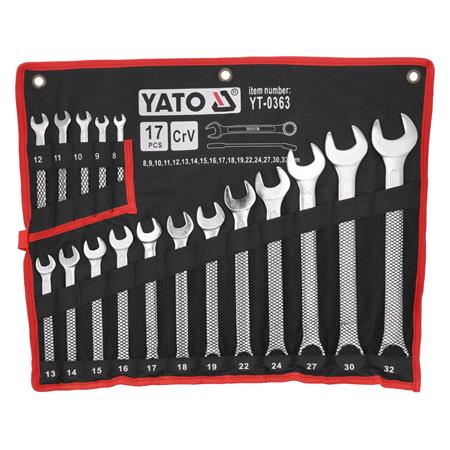 COMBINATION SPANNER SET 8 32MM 17PCS