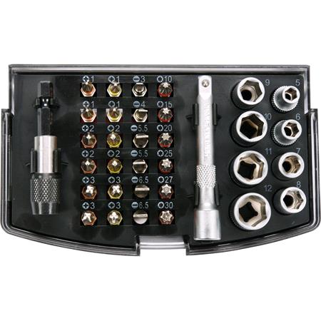 34PC SCREWDRIVER BIT  & SOCKET SET