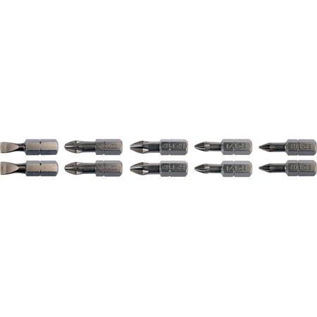 SCREWDRIVER BIT SET 25MM 10PCS