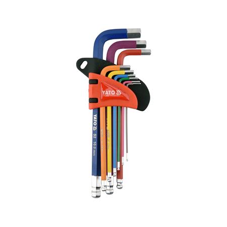 9PC  LONG HEX KEY BALL SET 1.5 10MM