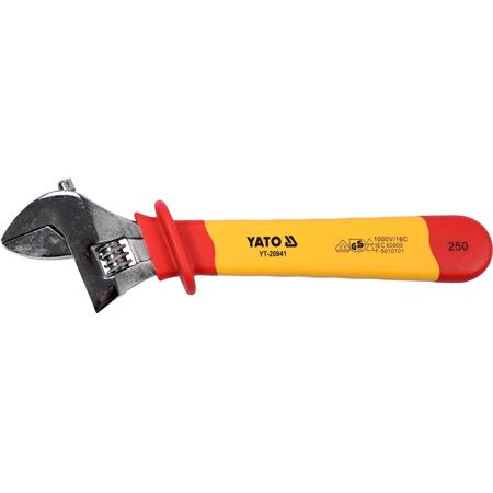 INSULATED ADJUSTABLE WRENCH 250MM VDE