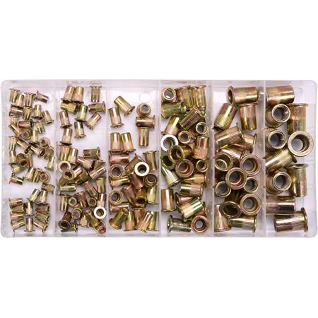 150 PCS M3 M10 MIXED THRE STEEL RIV NUTS