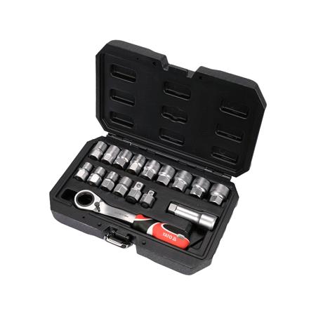 GO THROUGH SPLINE SOCKET SET 3/8",1/2"