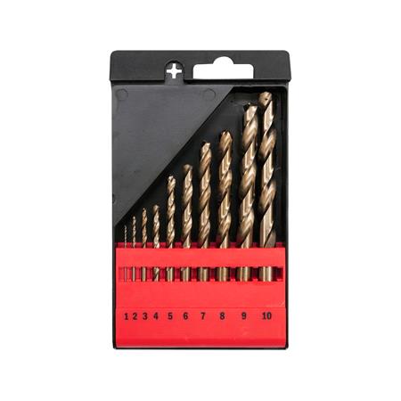 CO HSS TWIST DRILL BIT SET 10 PCS 1 10MM