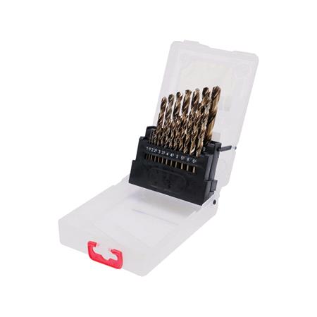 CO HSS TWIST DRILL BIT SET 19 PCS 1 10MM