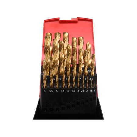 TWIST DRILL BIT SET HSS TiN 25PCS 1 13MM