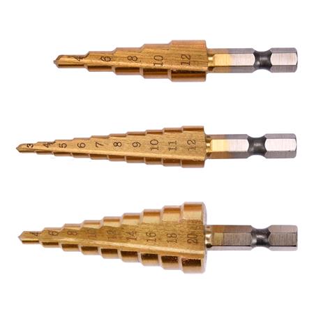 3PCS STEP DRILLS