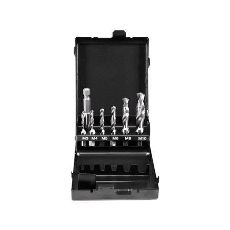 COMBINED DRILL TAPS M3 M10 7PCS SET HEX