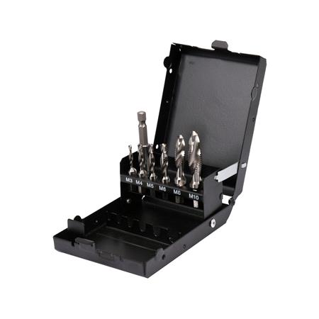 COMBINED DRILL TAPS M3 M10 7PCS SET HEX