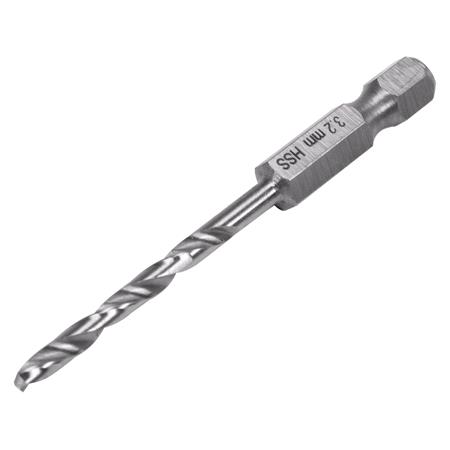 METAL DRILL WITH HEX SHANK 3,2MM HSS6542
