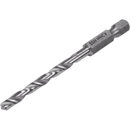 METAL DRILL WITH HEX SHANK 4,2MM HSS6542