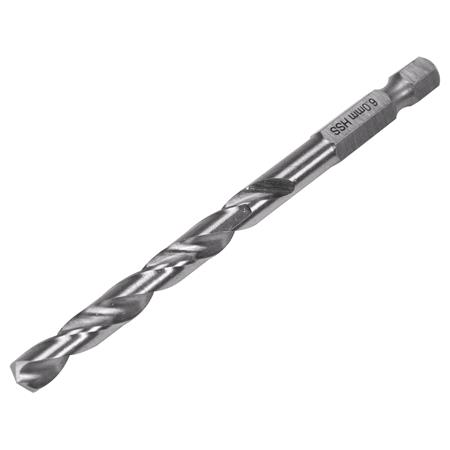 METAL DRILL WITH HEX SHANK 6,0MM HSS6542