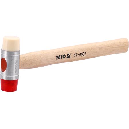 PU & NYLON HEADS MALLET W.WOOD.HANDLE 28