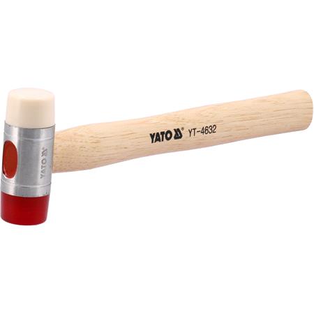 PU & NYLON HEADS MALLET W.WOOD.HANDLE 35